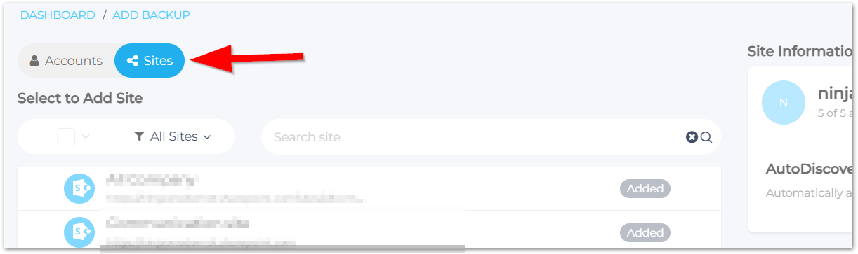 saas_org portal_existing backup_sites.png